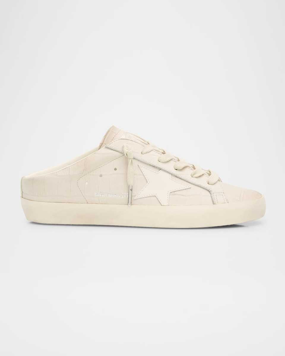 Super Star Croc-Effect Slip-On Sneakers